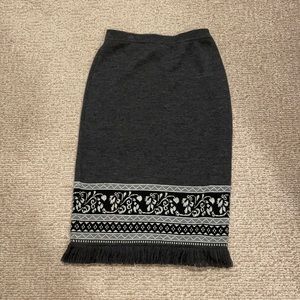 Nina Leonard Petite Gray Skirt Size M